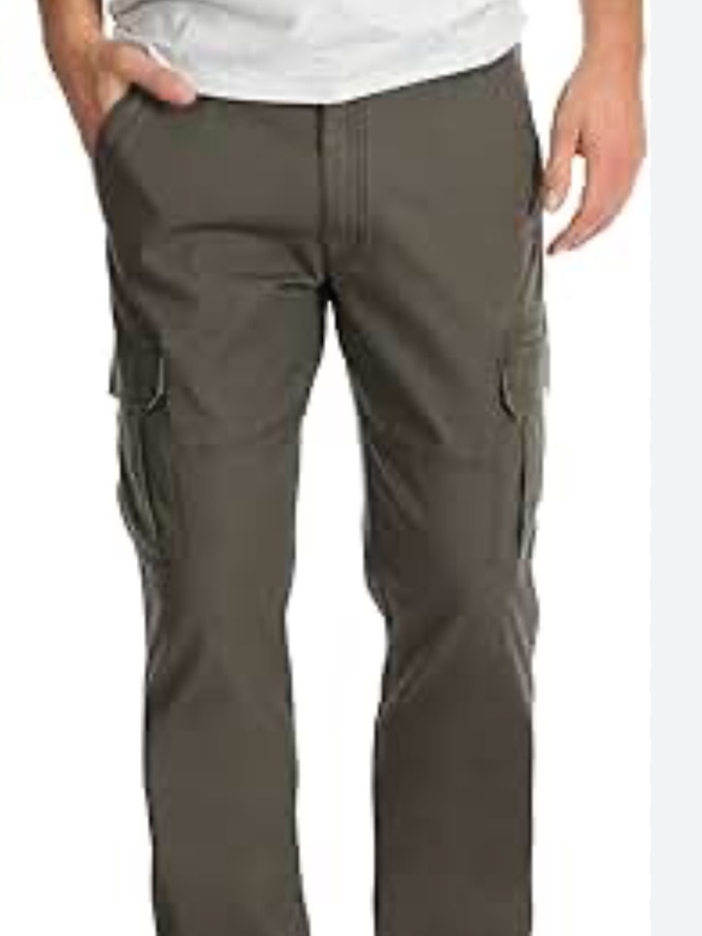 Lee Men's Motion Stretch Cargo Pant Size 32 x 30 Brown Gray Performance NWT